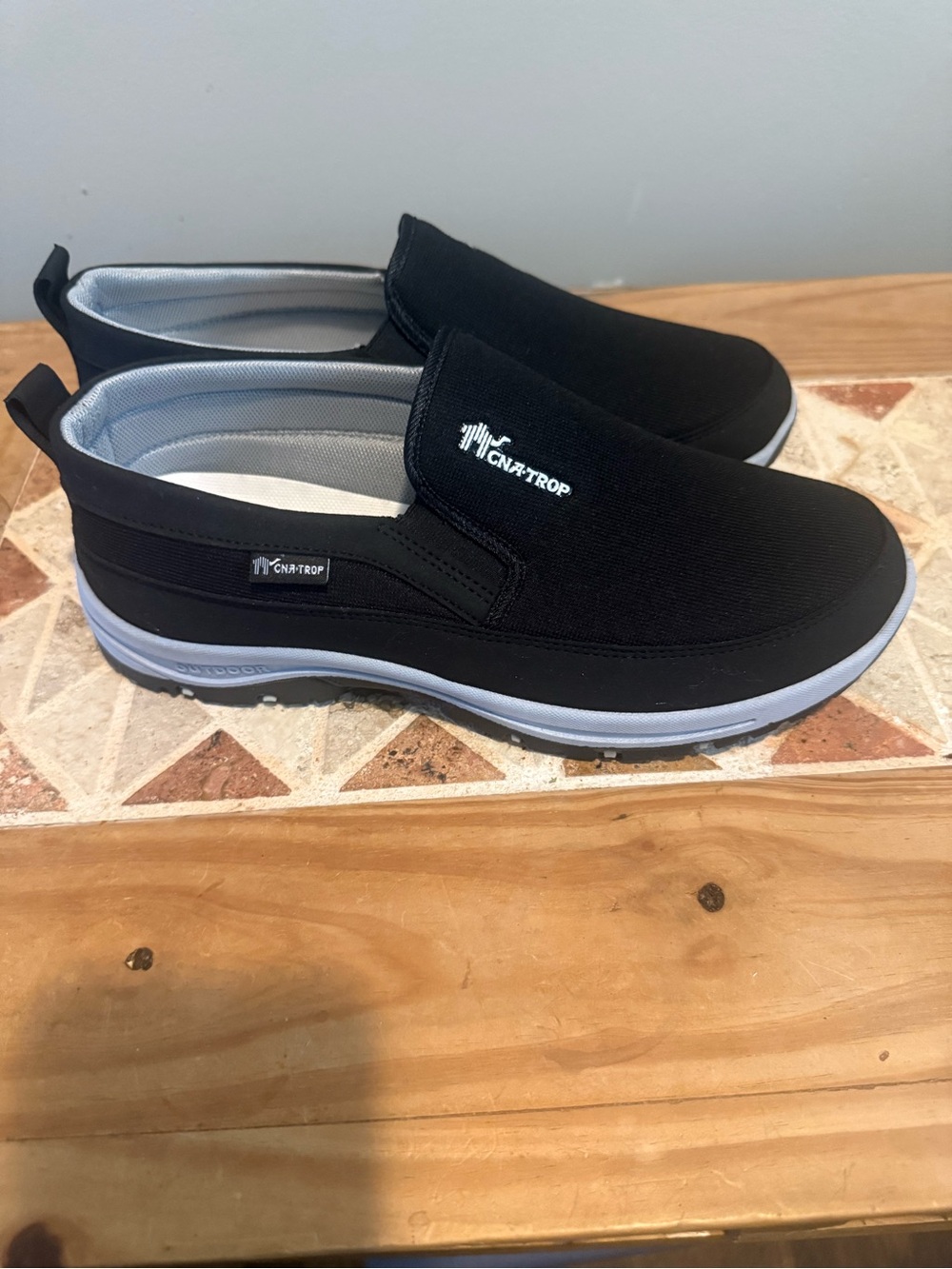 CNA-TROP Classic Slip On Walking Comfort Shoe Sz 47 12.5 US Black Orthopedic